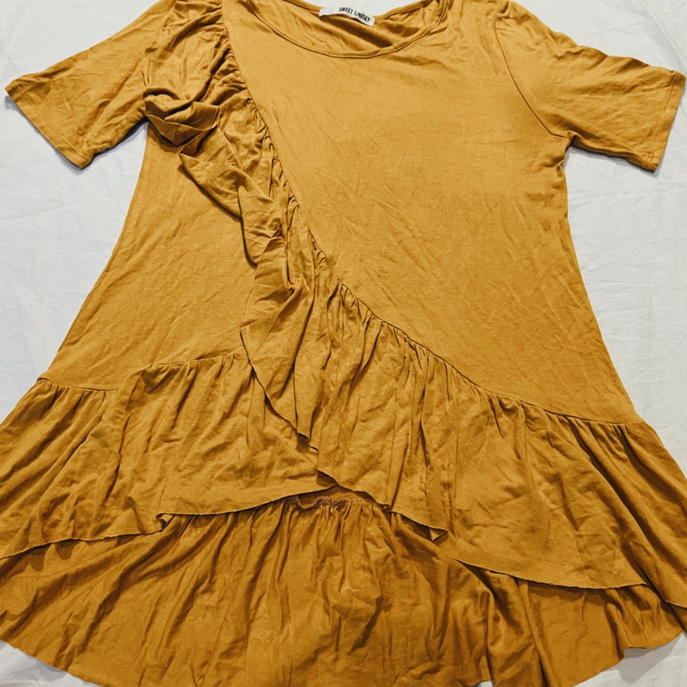 mustard yellow blouse